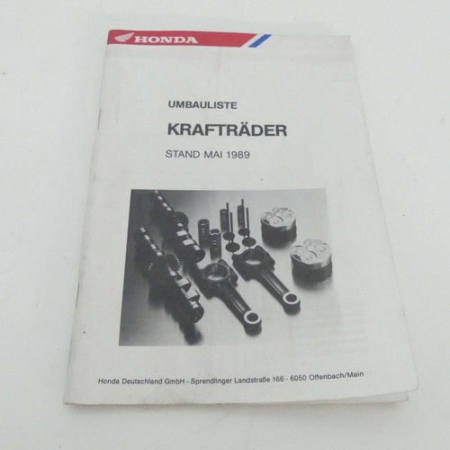 Honda umbauliste krafträder - umbauliste,