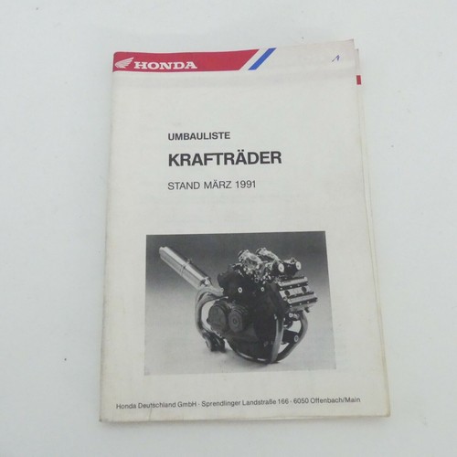 Honda umbauliste krafträder - umbauliste,